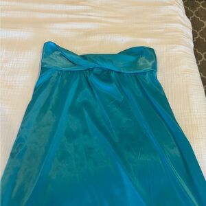Vibrant Blue Strapless Sundress for Prom